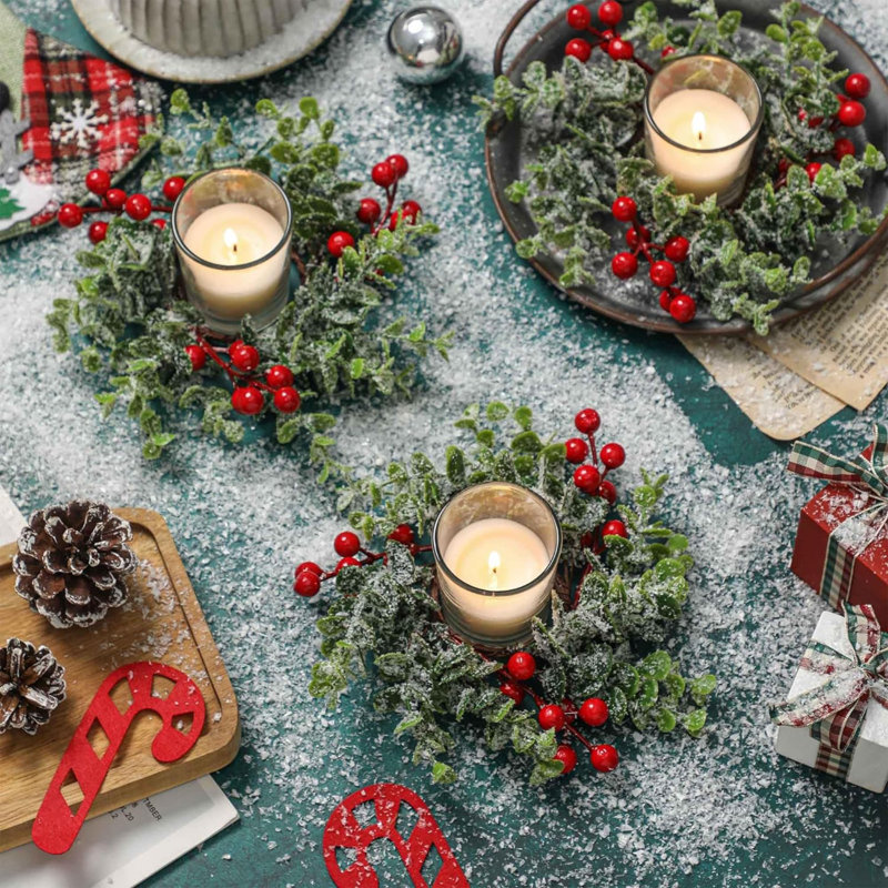 2.5'' H Wood Tabletop Candle Accessories
