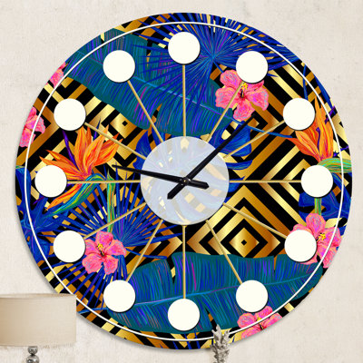 Abstract Retro Design I - Mid-Century Modern wall clock