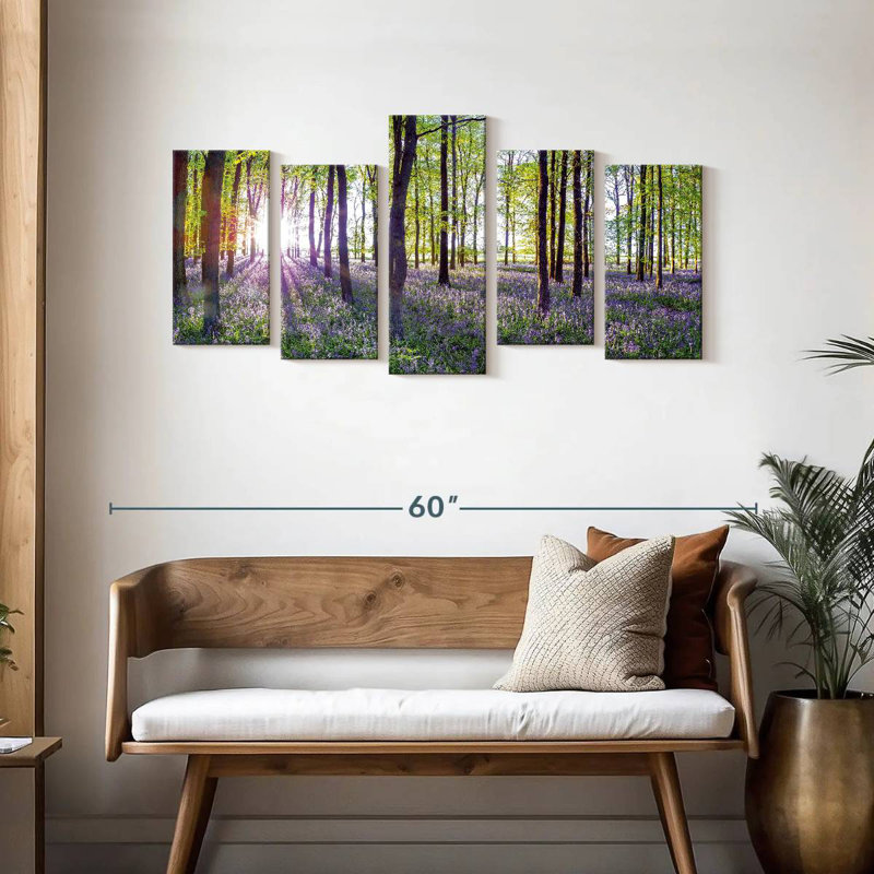Harnek Bluebells And Sunrise, H 24 po x l 49 po