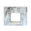 French-style minimalist marble fireplace