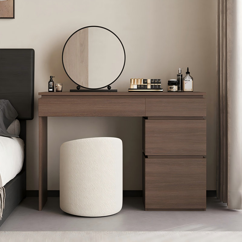 High-end Integrated Bedside Vanity Table Equipped with Built-in Safe Box