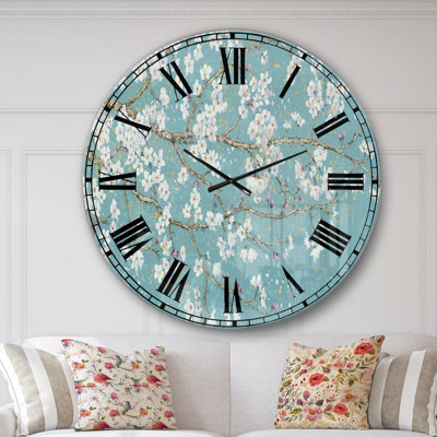 Blue April Tree - Traditional wall clock