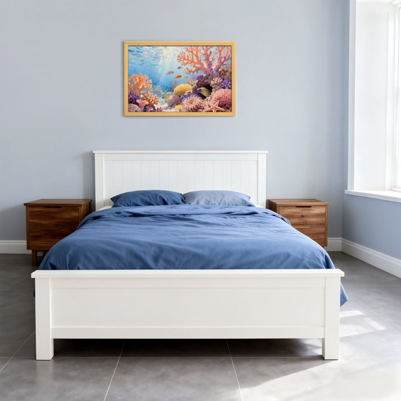 Scène sous-marine d'un corail coloré animal, H 12 po x l 18 po, Toile tendue, Ne s’applique pas