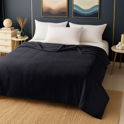 Reversible Mink Faux Fur Plush Fleece Throw/ Blanket