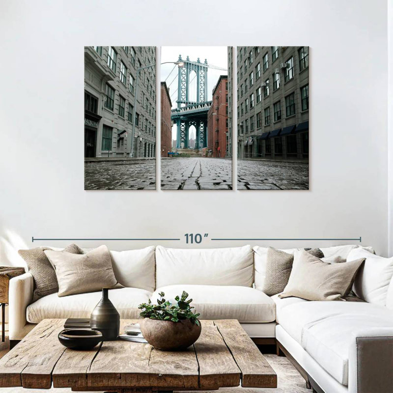 Sireci Cobbled Brooklyn Street NY, 48" H x 74" W