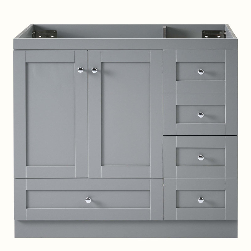 Base de meuble-lavabo simple 35 po seulement, Gris