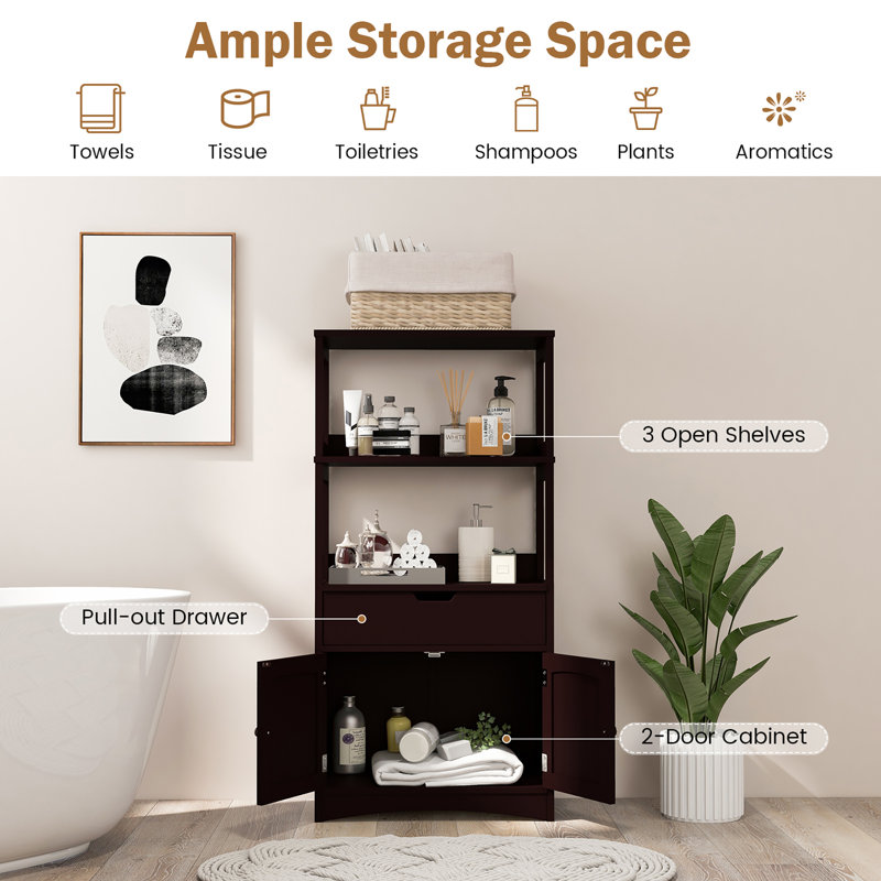 Grossi Bathroom Cabinet, Espresso