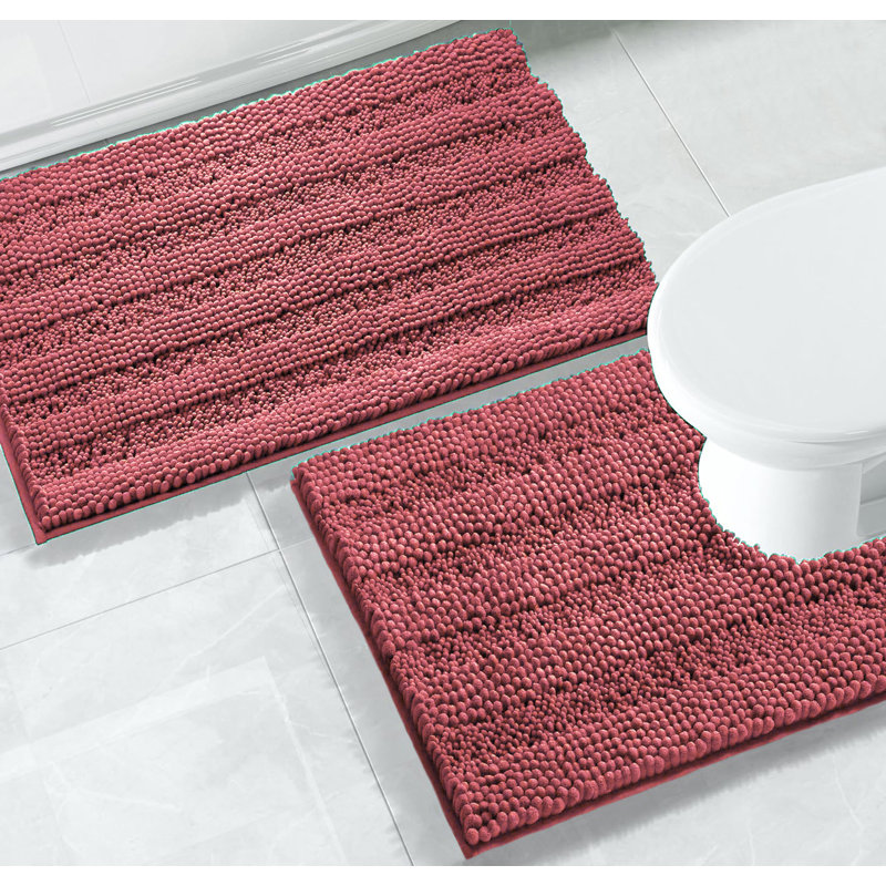 Abbieleigh Chenille Non-Slip, Rose