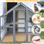 Enclos de luxe pour chat avec 2 cabanes de détente et installations pour le confort des chats