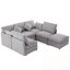 Canapé-lit en U avec repose-pieds mobile et deux ports USB-1501869852