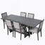 Ensemble de table de salle à manger extensible 7 pièces, table de cuisine avec rallonge amovible et 6 chaises de salle à manger rembourrées-1764185072