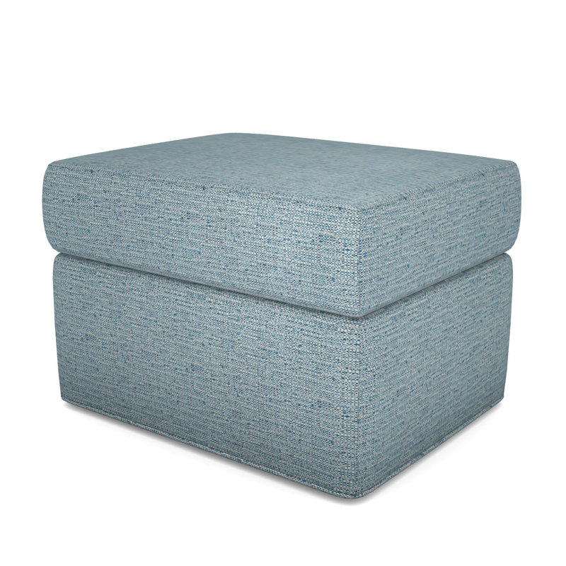 Repose-pieds rembourré Newlin, Non, Cobalt Tuck
