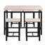 Table de salle à manger 5 pièces beige avec 4 chaises-992700176-992700183