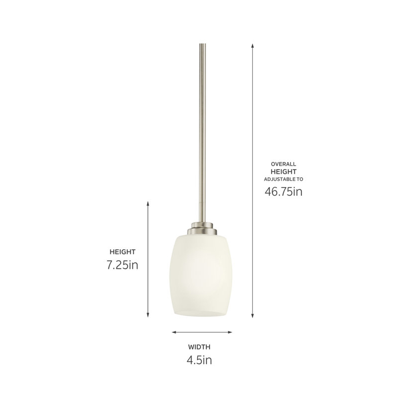 Eileen Gray 1 - Light Single Pendant, Brushed Nickel