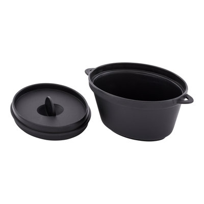 Restaurantware-3 Ounce Mini Serving Dishes With Lids, 100 Disposable Mini Appetizer Dishes - Mimics The Look Of Dutch Ovens, Serve Snacks or Desserts, Black Plastic Casserole