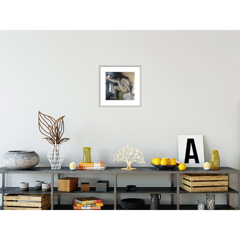 «After the Bath» par Edgar Degas, impression giclée sur cadre, H 17,75 po x l 18,08 po