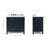 Cambridge 37'' Single Bathroom Vanity with Carrara Marble Top-33740496-132471783