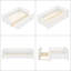 Lit plateforme simple en bois massif avec garde-corps Aaron | Convertible en grand | Assemblage facile, blanc-68980122-68980123