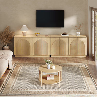 Designer 55'' Curved Three-dimensional Texture Sideboard