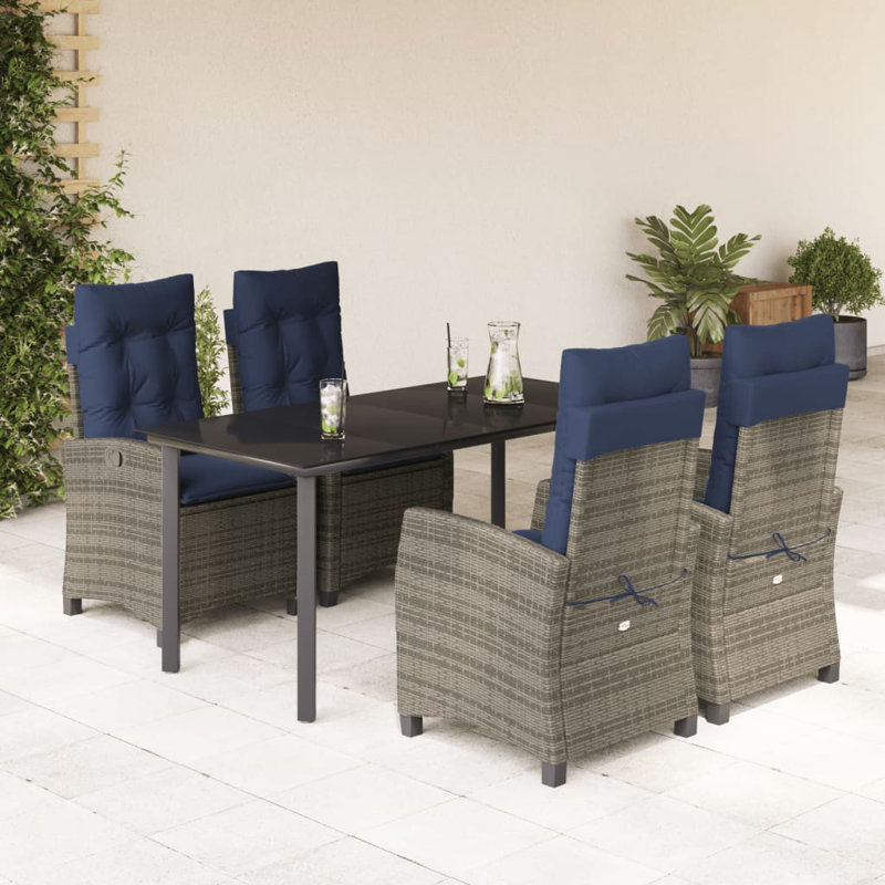 Table rectangulaire 5 pièces Vidaxl