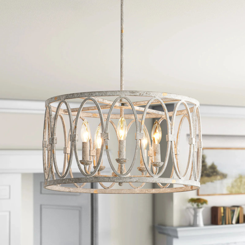Alverstone 5 - Light Dimmable Drum Chandelier