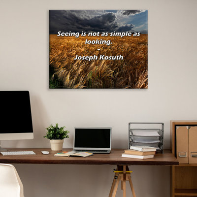 Artsy Quote "Seeing is not as simple as looking." By Joseph Kosuth Gallery Wrapped Canvas