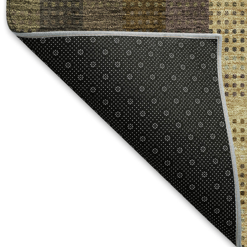 Premium Machine Washable Prisco Brown Rug, Runner 2'3" x 7'6"