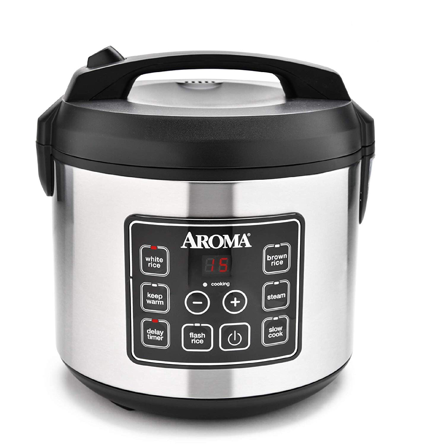 Aroma 5 Qt. Cool Touch Digital Rice Food Steamer and Slow Cooker ...