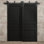 Portes coulissantes de style grange pour placard, 91,4 x 203,2 cm (36 x 80 pouces), Ego 5012, chêne noir peint, rails modernes de 2 m (6,6 pi), quincaillerie incluse, portes de placard de chambre en bois massif.
