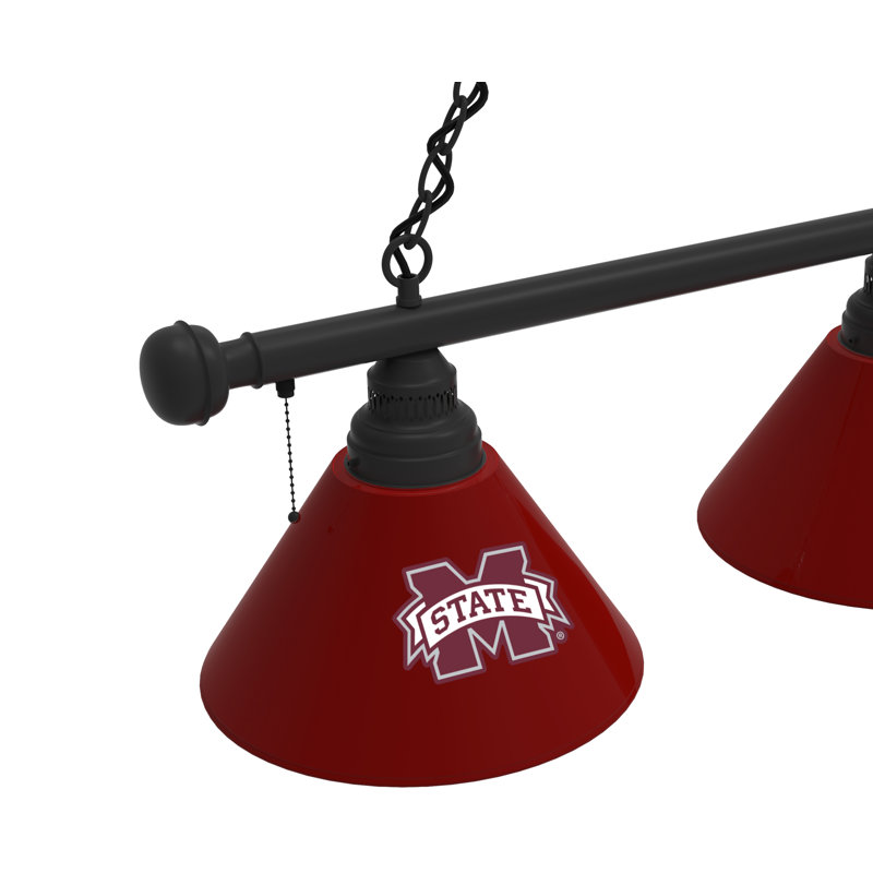 3 - Light Pool Table Lights Pendant, Black, Mississippi State Bulldogs