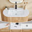 Ensemble de meuble-lavabo simple 35,83 "avec comptoir, robinet et armoire cannelée-2135966584