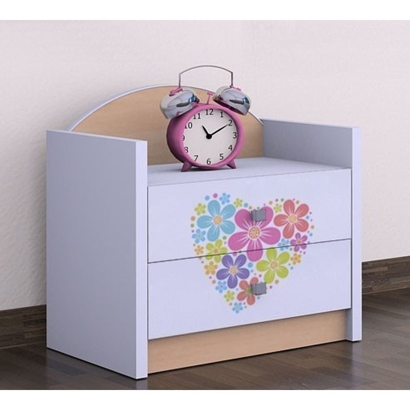 Justice 2 Drawer Nightstand, Beige