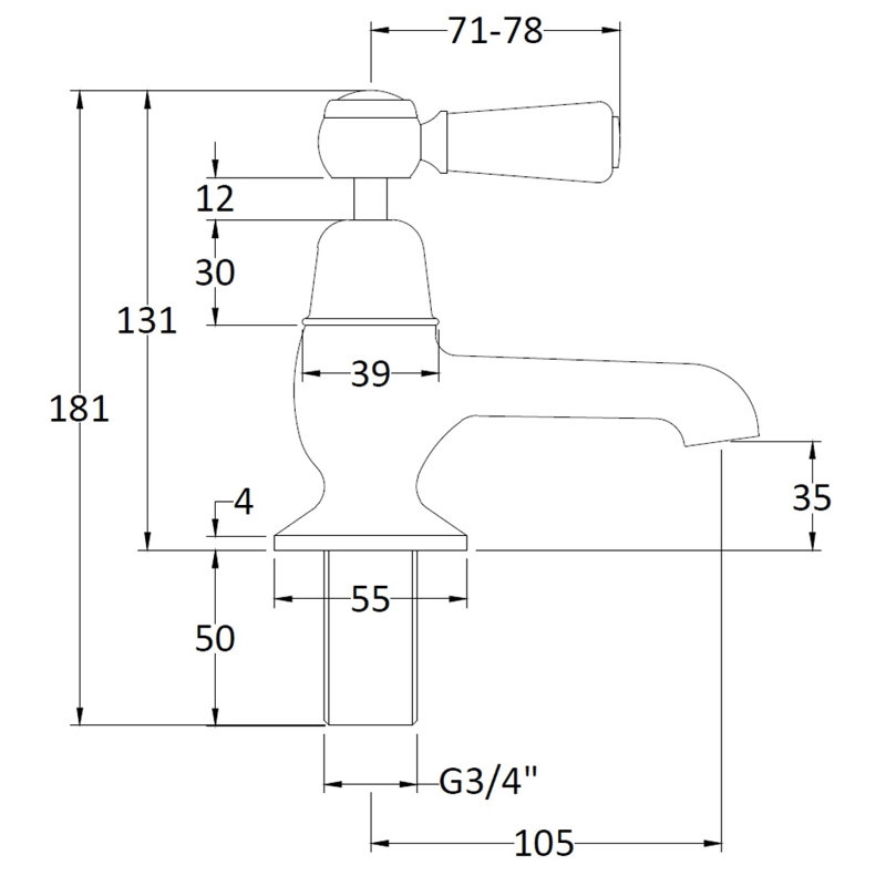 2 Handle Deck Bath Faucet Bath Filler