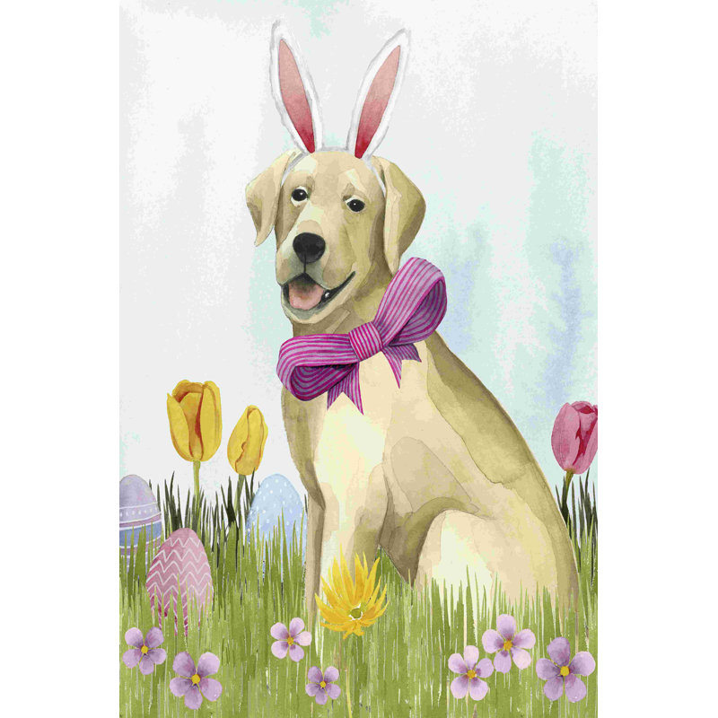 «Puppy Easter I» par Grace Popp, reproduction sur toile tendue, H 12 po x l 8 po