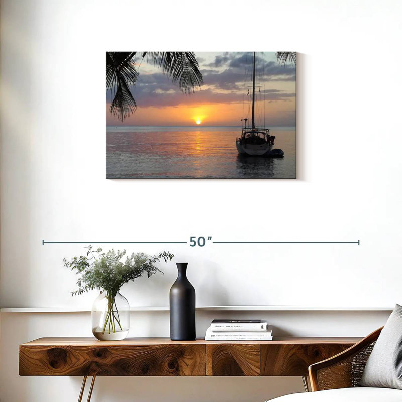 Gillard coucher de soleil des Caraïbes, H 20 po x l 30 po