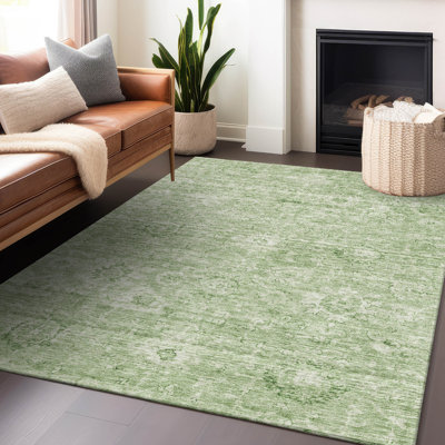 Tapis intérieur / extérieur vert lavable Chroma 