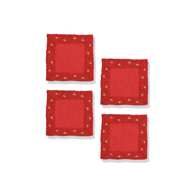 The Ruby Jewel Cocktail Napkins – Set of 4