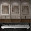 Miroir de salle de bain pour salle de bain, miroir de meuble-lavabo à DEL rétroéclairé à cadre en aluminium de 30 po x 36 po