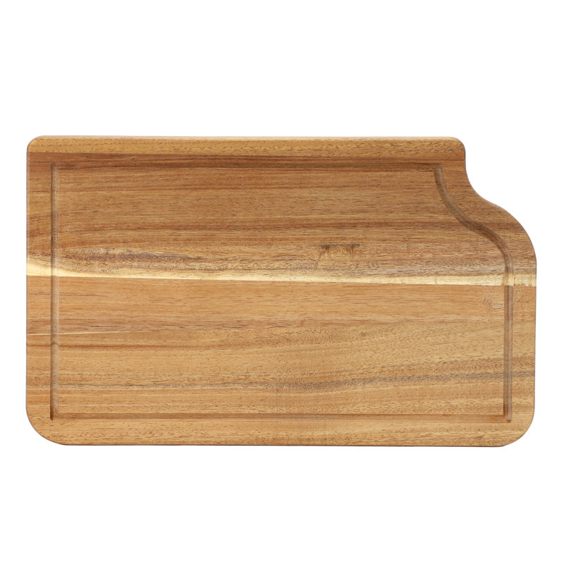  Planche à découper et à servir en bois d'acacia 14 x 8,5 pouces
