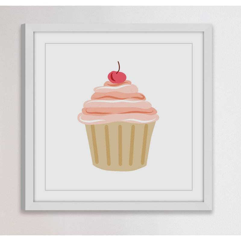« petits gâteaux cerise » par diana alcala, reproduction d’art encadrée, H 24 po x l 24 po x P 1,5 po
