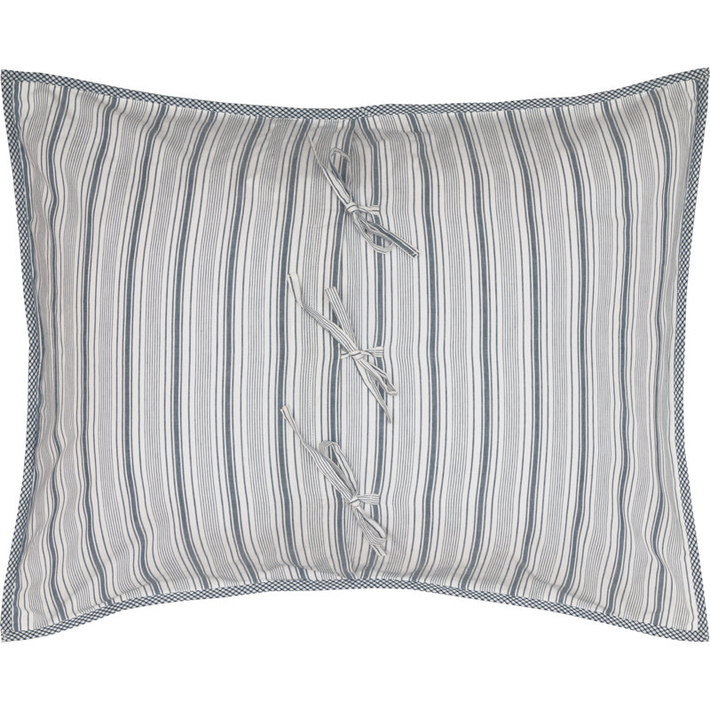 Sawyer Mill Blue Denim Cotton Patchwork Standard Sham