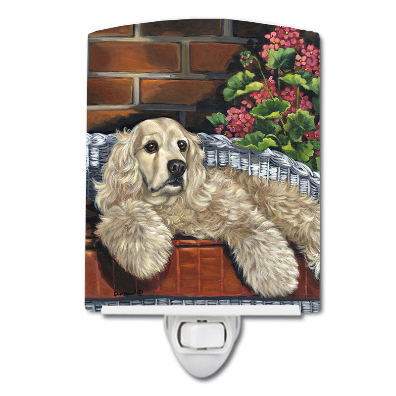 Westie Going Up Ceramic Night Light, Cocker Spaniel Life Is Good