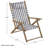 Set of 2 Beach Chairs - Outdoor Weather-Resistant Wood Folding Chairs with Carry Straps and Reclining Seat - Beach Essentials by Lavish Home (Gray)-111015114