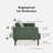 Reiana 76.8'' Faux Leather Convertible Sofa-1798618964