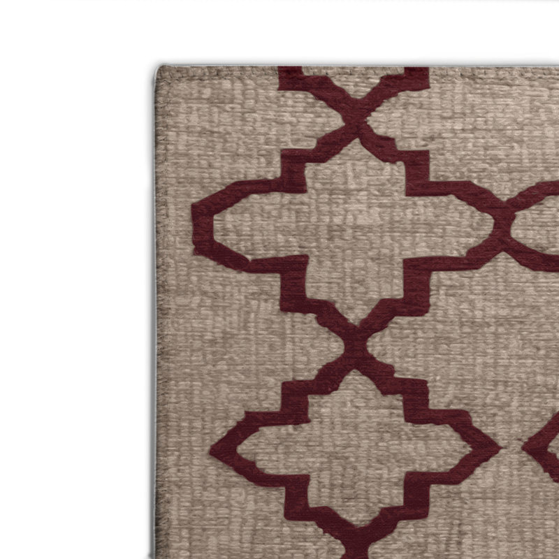 Tapis gris intérieur et extérieur Trellis, Rectangulaire 8 pi x 10 pi