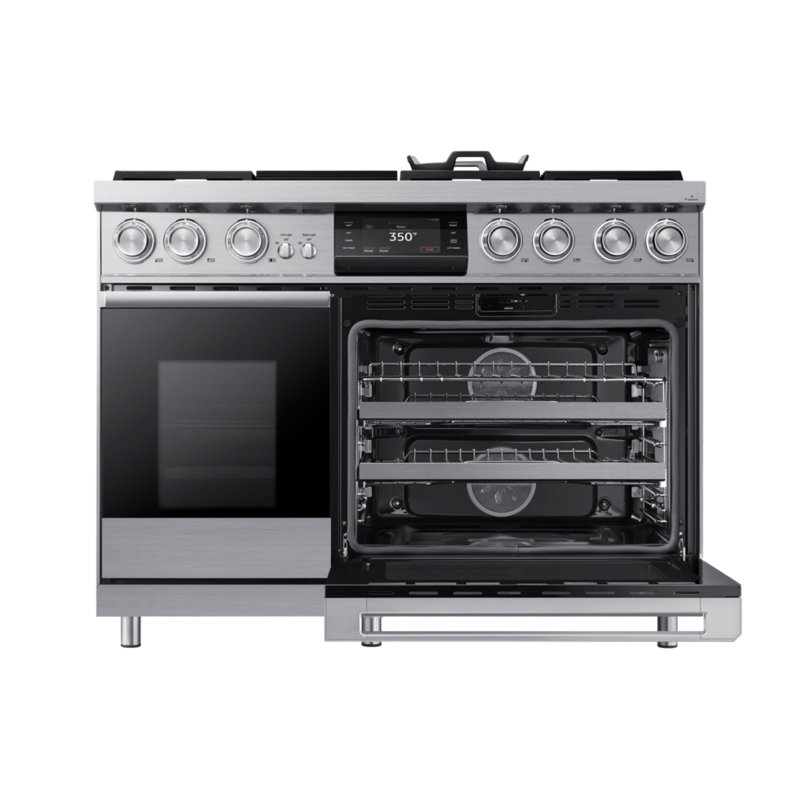 48" Pro-Range 6 Burners with Griddle, Contemporary, NG/LP, Silver Stainless