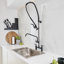Robinet de cuisine rétractable à poignée double avec accessoires-90764553