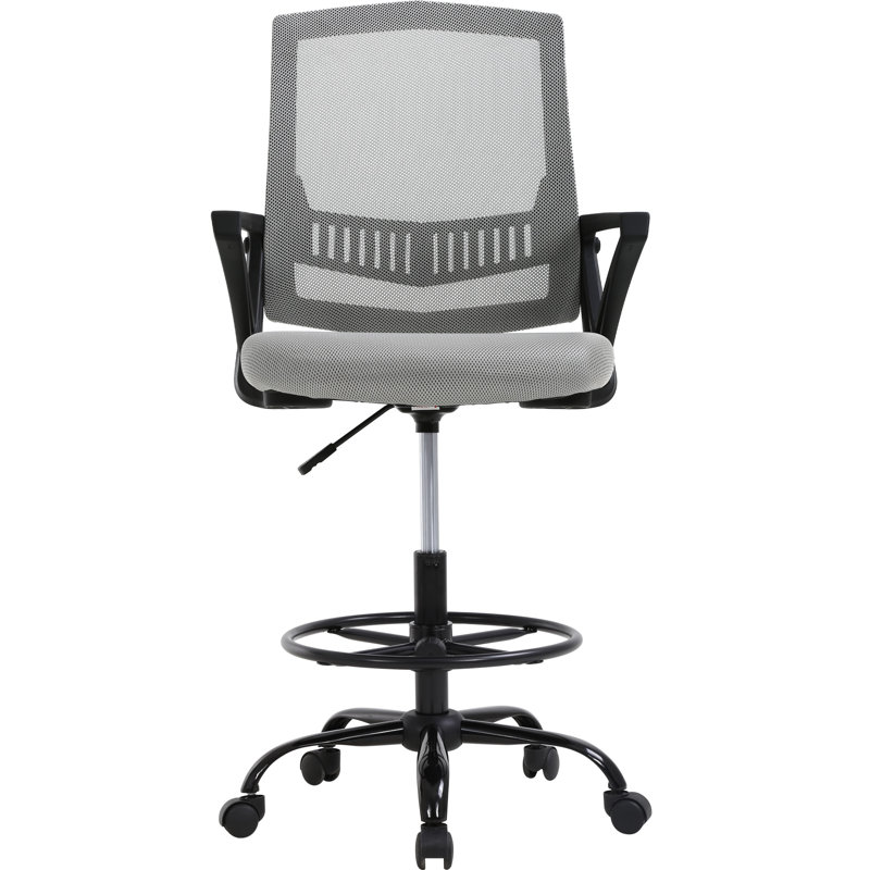 Chaise de dessinateur en maille, Gris