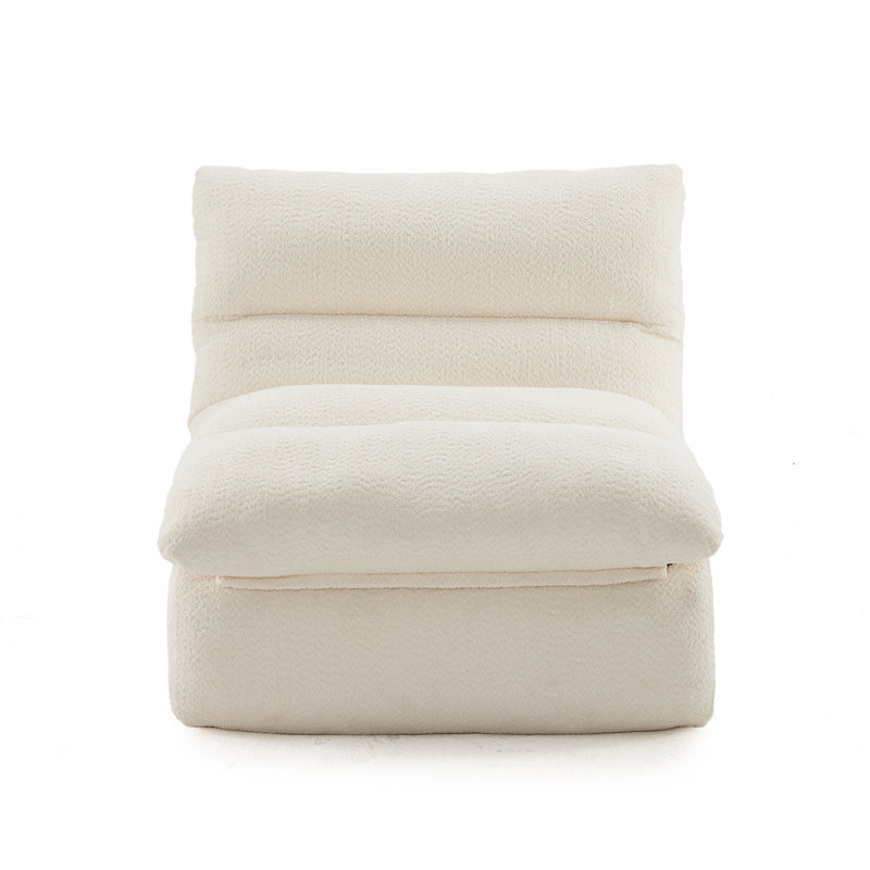 Chaise d'appoint rembourrée Modern, Blanc