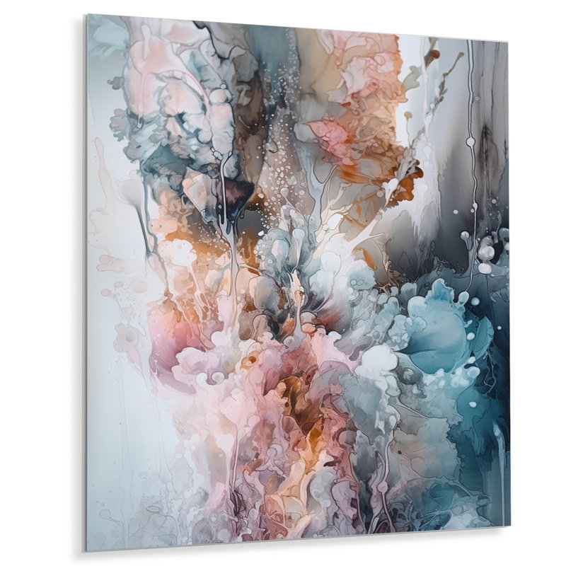 Modern Abstract Wall Decor on Metal, 32" H x 24" W x 1" D